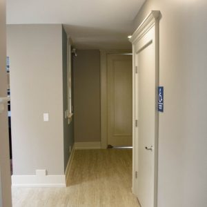 Picture of hall and ADA bathroom on the first floor